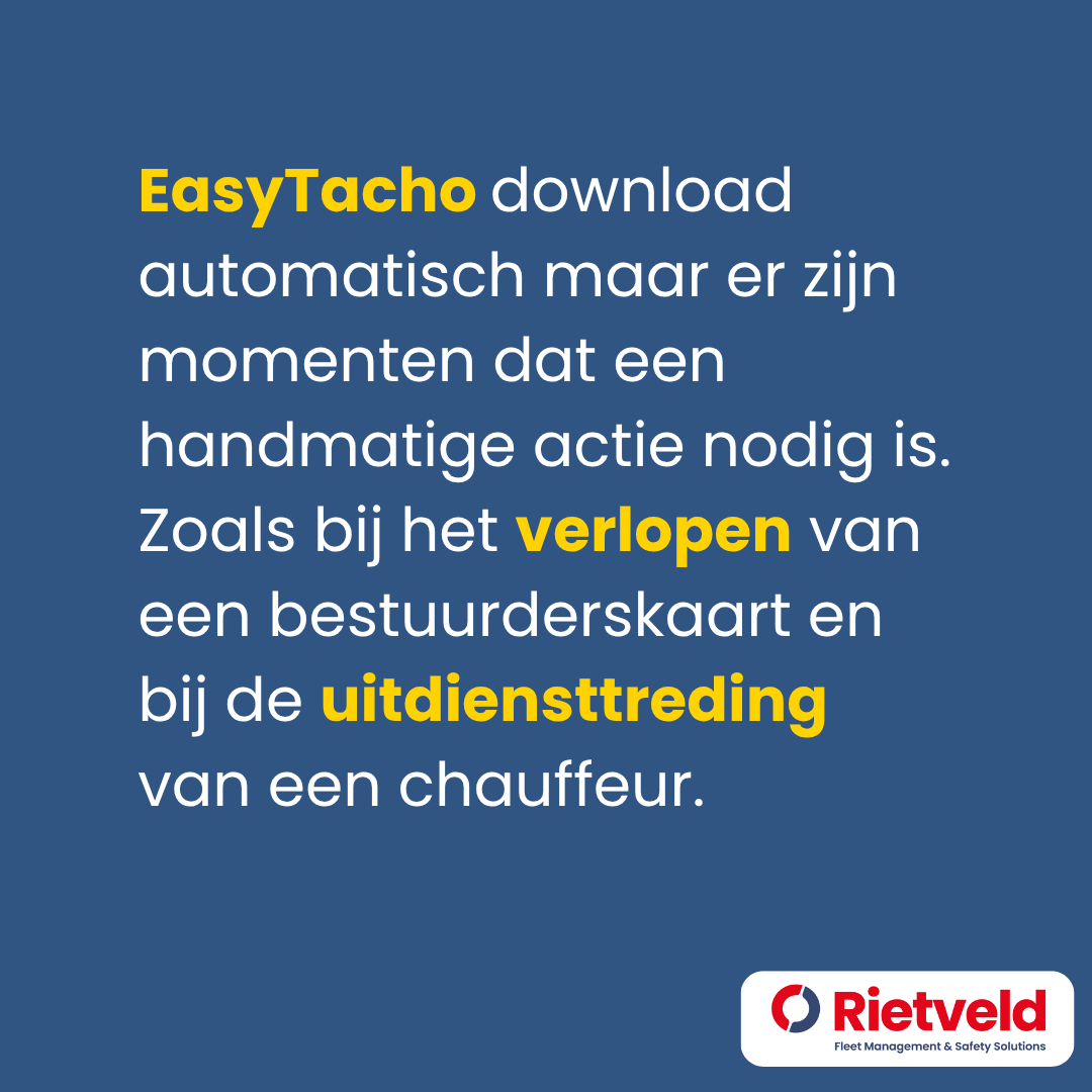 EasyTacho Tip - Chauffeur uit dienst bestuurderskaart verlopen.1