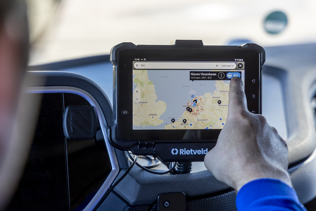 Boordcomputer Efficio Rietveld TomTom navigatie bedienen